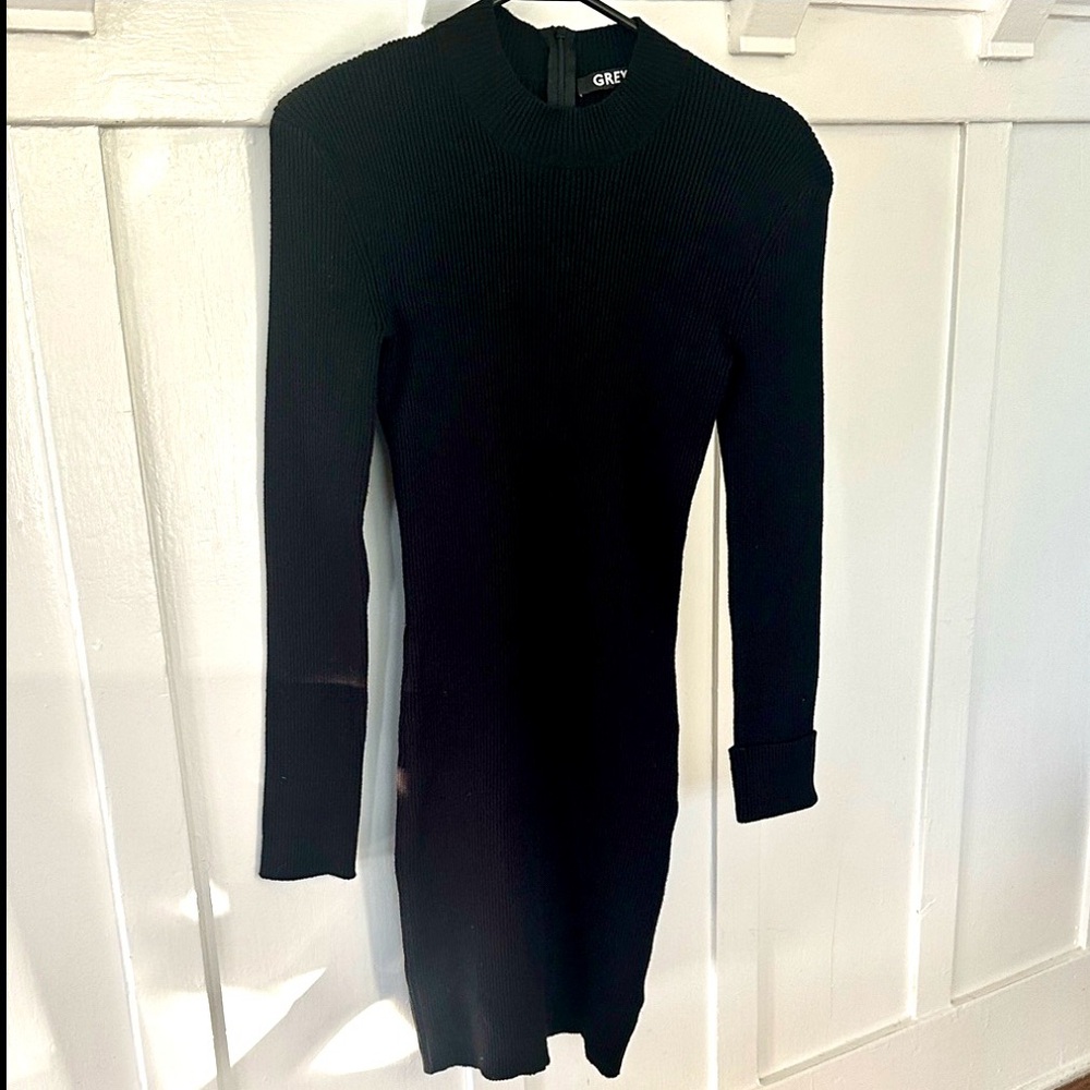 GREY LAB Black Long Sleeve Dress
